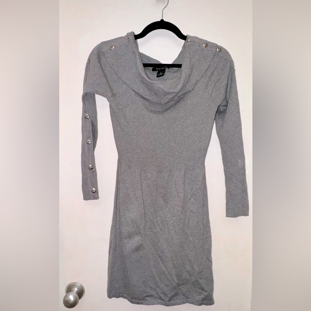 WHBM Gray Sweater Dress